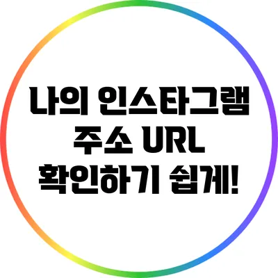 나의 인스타그램 주소 URL 확인하기 쉽게!