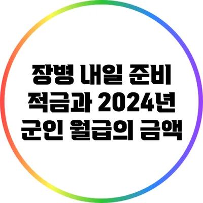 장병 내일 준비 적금과 2024년 군인 월급의 금액