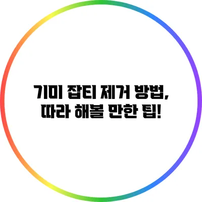 기미 잡티 제거 방법, 따라 해볼 만한 팁!