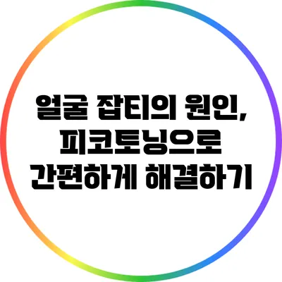 얼굴 잡티의 원인, 피코토닝으로 간편하게 해결하기