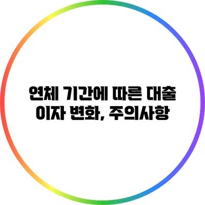 연체 기간에 따른 대출 이자 변화, 주의사항