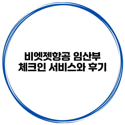 비엣젯항공 임산부 체크인 서비스와 후기