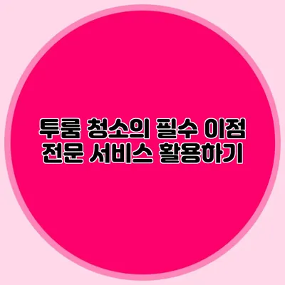 투룸 청소의 필수 이점: 전문 서비스 활용하기
