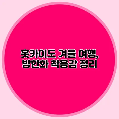 홋카이도 겨울 여행, 방한화 착용감 정리