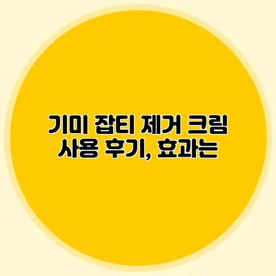기미 잡티 제거 크림 사용 후기, 효과는?