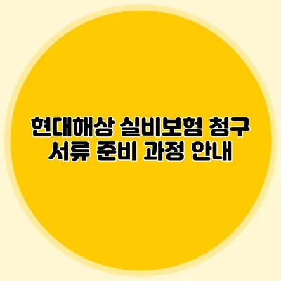 현대해상 실비보험 청구 서류 준비 과정 안내